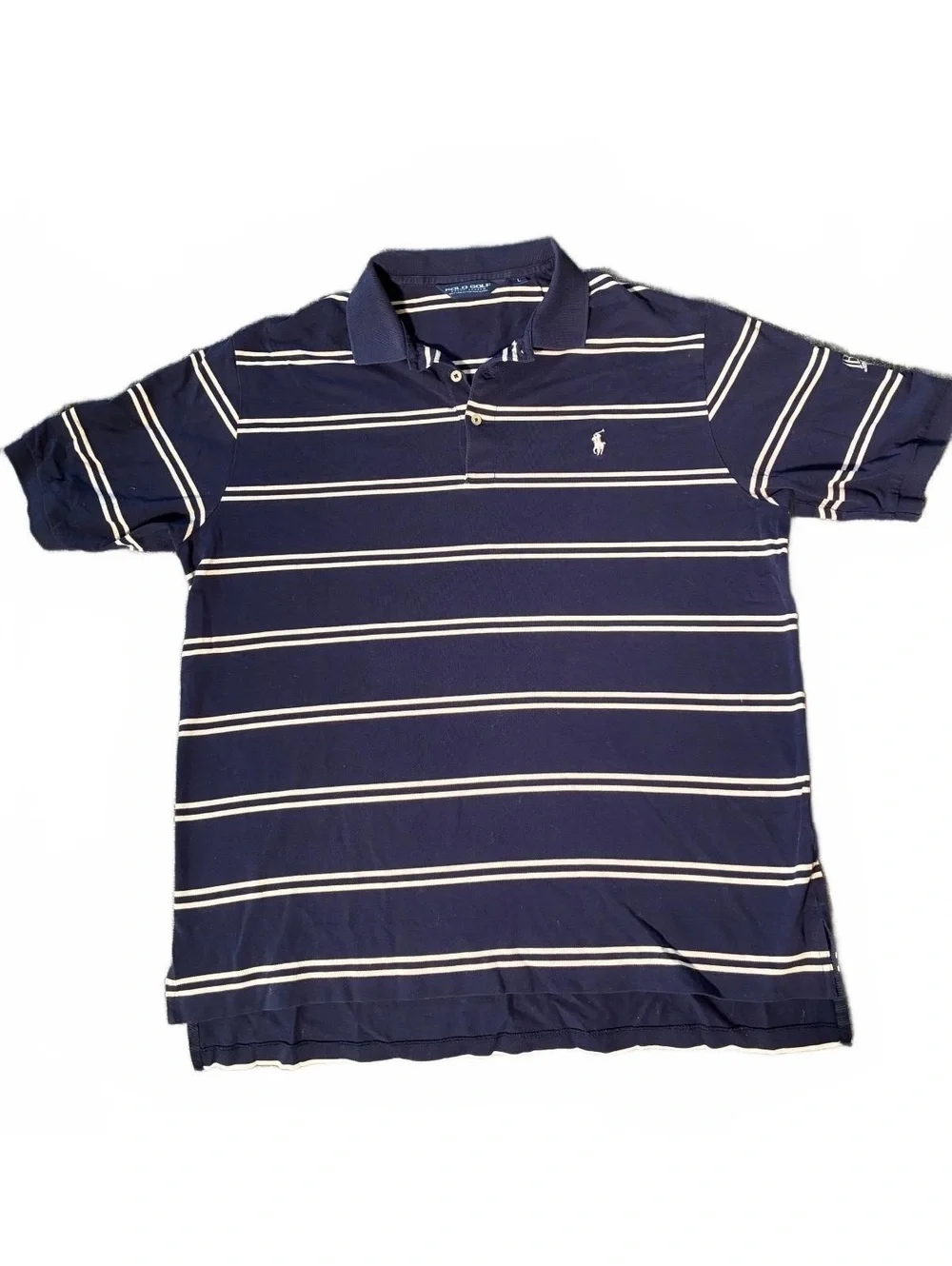 Ibis Country Club Florida Polo Golf Striped Shirt Small Pony Size Large HTF